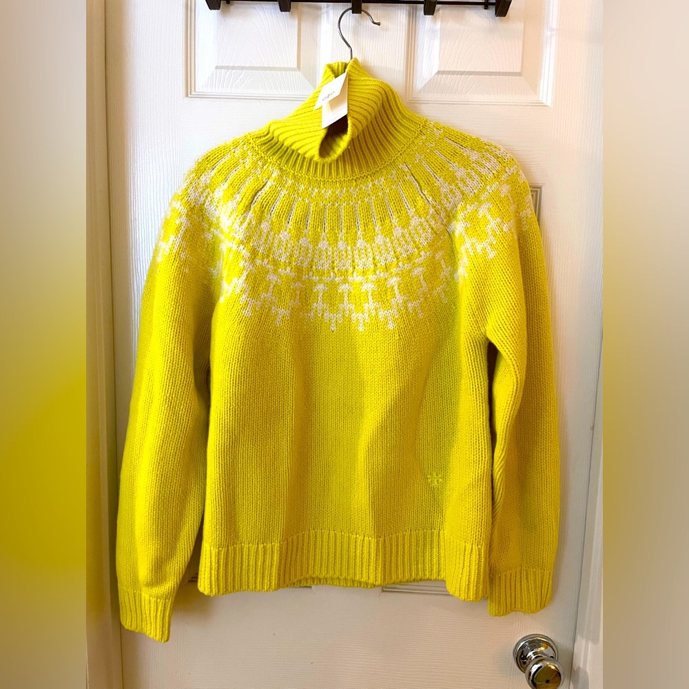 COPY - Tory Burch Merind Fair Isle NWT in Lemon Color